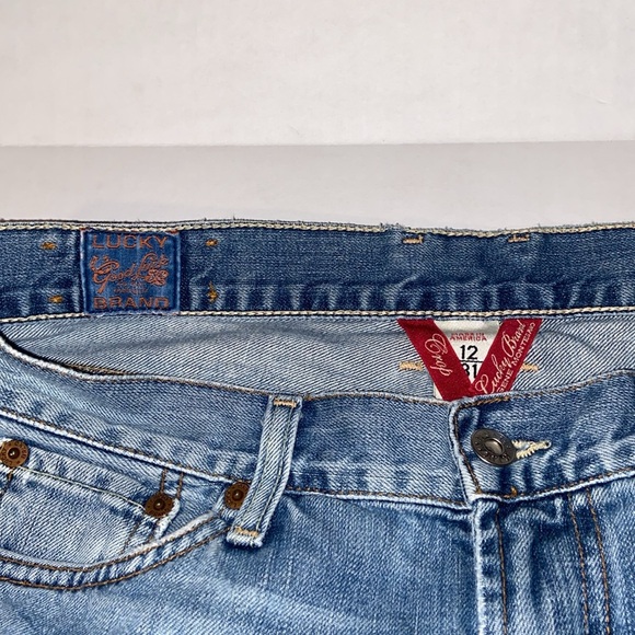 Lucky Brand Women’s Size 12 / 31 Sugar Baby Crop Denim Blue Jeans - Picture 3 of 14